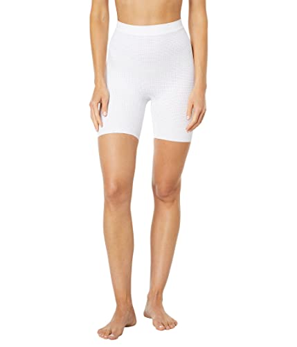 SPANX Shapewear for Women Breathable and Wicking Smoothing Mid-Thigh Short White 1X - Regular
