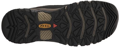 KEEN Men's Targhee Vent Low Height Breathable Hiking Shoes, Black Olive/Golden Brown, 9.5