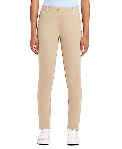 Nautica Juniors Uniform Stretch Jegging Pant, khaki, 1