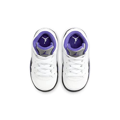 Jordan Baby Boy's 5 Retro (Infant/Toddler) White/Dark Concord/Black 8 Toddler M
