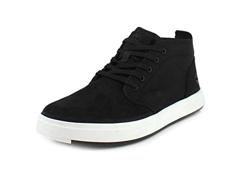 Timberland Davis Square Leather and Fabric Chukka Black Nubuck 9.5 D (M)