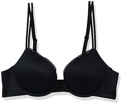 Calvin Klein underwear Liquid Touch Push-Up Plunge Bra Black 34DD