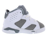 Jordan Baby Boy's 6 Retro (Infant/Toddler) White/Medium Grey/Cool Grey 6 Toddler M