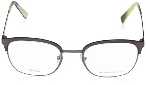 Ermenegildo Zegna EZ5038 009 Mens Matte Gunmetal/Horn 50 mm Eyeglasses - Matte Gunmetal/Horn - Matte Gunmetal/Horn