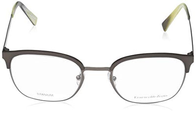 Ermenegildo Zegna EZ5038 009 Mens Matte Gunmetal/Horn 50 mm Eyeglasses - Matte Gunmetal/Horn - Matte Gunmetal/Horn