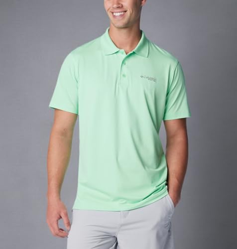 Columbia Men's Low Drag Offshore Polo, Ocean Mint, Medium