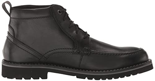 Rockport Men's Mitchell Moc Boot Ankle, Black, 11