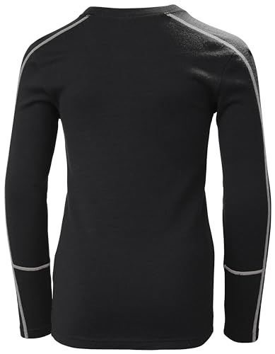 Helly-Hansen Juniors LIFA Merino Midweight Base Layer Set, 990 Black, Size 10