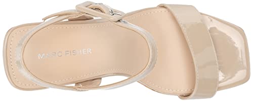 Marc Fisher Women's LUKEY Wedge Sandal, Malted Milk 150, 5.5