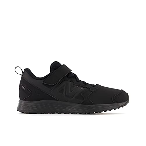 New Balance® Kids Fresh Foam 650v1 Bungee Lace with Top Strap Shoes for Kids – Comfortable Padding Black/Black 3.5 Big Kid XW