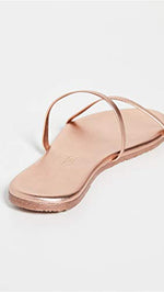 TKEES Gemma - Flats for Women - Open-Toe Silhouette - Slip-on Wear - Synthetic Lining - Synthetic Outsole Beach Pearl 9 B - Medium
