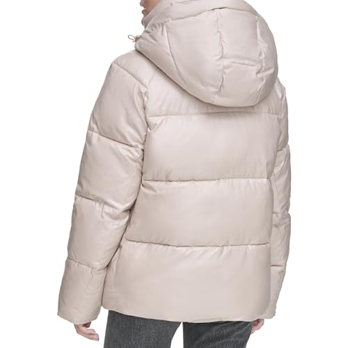 Levi's Women's Selma Hooded Puffer Jacket, Champagne, Large