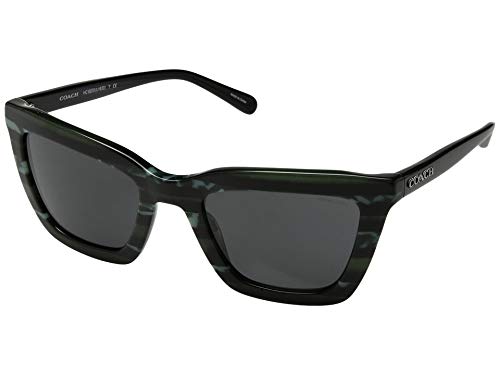 Coach HC8203-547687 Sunglasses L1630 EMERALD GLITTER VARSITY w/DARK GREY SOLID 54mm