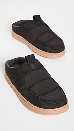 Madewell Women's Quilted Nylon Slippers, True Black, 5 Medium US