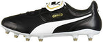 PUMA Mens King Top Firm Ground Soccer Cleats, PUMA Mens black-PUMA Mens white, 10.5