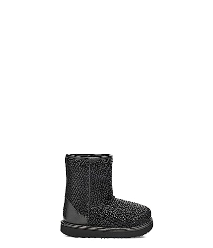 UGG Unisex-Child Classic Ii Gel Hearts Boot, Black, 10 Toddler
