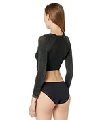 SPANX Long Sleeve Arm Tights™ Layering Shirt for Women – Blended Nylon – 360-Degree Coverage, Opaque Silver MD One Size