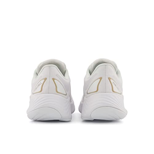 New Balance Women's FuelCell Prism V2 Running Shoe, White/Light Gold Metallic/White, 10.5
