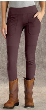 Carhartt Women's Force Fitted Midweight Utility Legging, BlackBerry, Medium