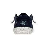 Hey Dude Boy's Wally-Youth Sport Mesh Navy Size 2 | Youth's Shoes | Youth Slip-on Loafers | Comfortable & Light-Weight