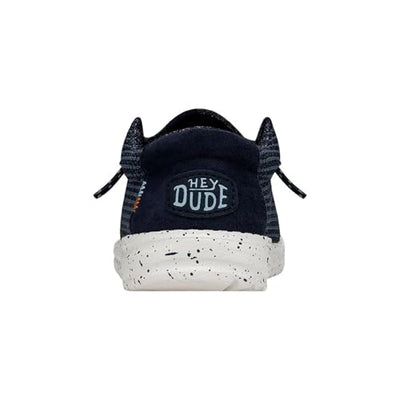 Hey Dude Boy's Wally-Youth Sport Mesh Navy Size 2 | Youth's Shoes | Youth Slip-on Loafers | Comfortable & Light-Weight