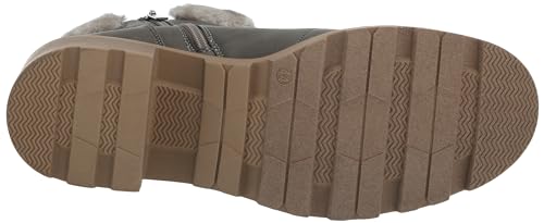 EVANS Women's Bella Winter Lace Up Faux Leather Boot Fashion, Taupe, 8 Wide