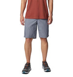 Columbia Mens Washed Out Hiking Short, Grey Ash, 34 x 10