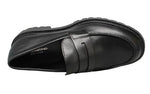 Vagabond Womens Kenova Smooth Black Leather Chunky Sole Loafers - Black - 10