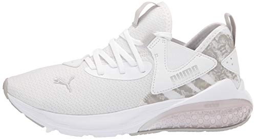 Puma Women's Cell Vive Running Shoe White Silver-Gray Violet, 6