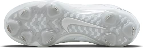 Nike Women's Hyperdiamond 4 Elite Softball Cleats (White/Wolf Grey - Pure Platinum, 9.5 US)
