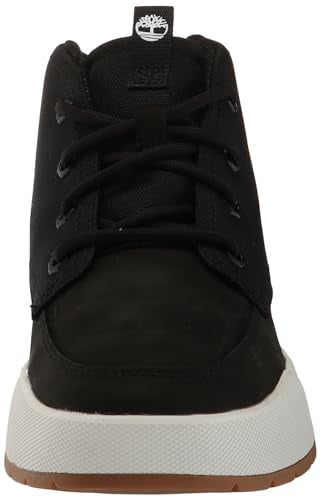 Timberland Men's Maple Grove Mid Lace Up Sneaker, Black Nubuck, 11.5 Wide