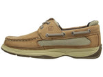 WKG Lanyard Boat Shoe, Dark TAN/Navy, 1 Wide US Unisex Big_Kid