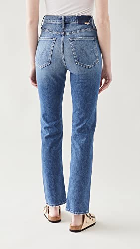 MOTHER Women's High Waisted Rider Skimp Jeans, Cowboys Don't Cry, Blue, 26
