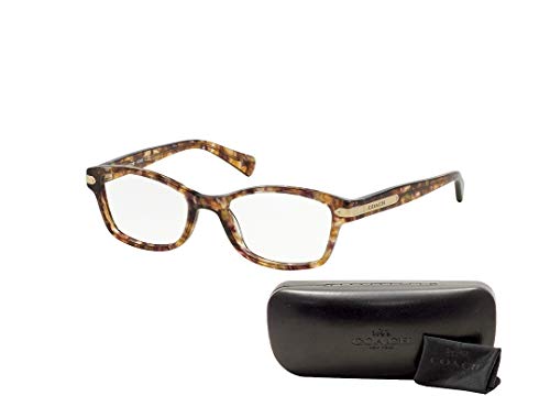 Coach HC6065 5287 49M Confetti Light Brown Rectangle Eyeglasses For Women+ BUNDLE With Designer iWear Eyewear Kit