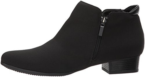 Trotters Women's Major Ankle Bootie, Black/Black, 10 Wide