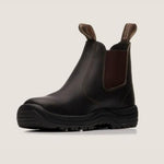 Blundstone Men's 490 Work Series Slip Resistant Chelsea Boots – Premium Oil-Tanned Leather Boot, TPU Outsole & Kick Guard Toe Protective Footwear for Men, Stout Brown, 6.5 US Men / 5.5 AU