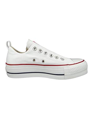 Converse Women's Chuck Taylor All Star Lift Slip Sneaker (36, White)