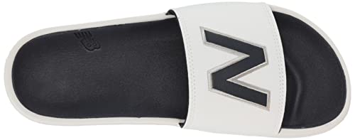 New Balance Men's 200 V1 Slide Sandal, White/Navy, 9