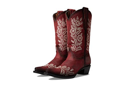 Corral Boots J8008 (Little Kid/Big Kid) Red 3 Little Kid M