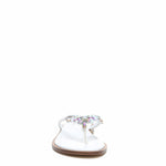 Naturalizer Womens Fallyn Faux Leather Thong Sandals White 10 Medium (B,M)