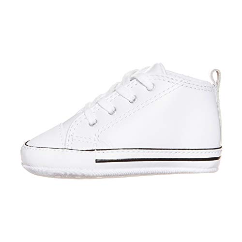 Converse Kids' First Star High Top Sneaker, White, Size 1 M Us Infant