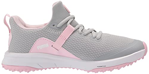 PUMA Fusion Evo Jr. Golf Shoe, High Rise-Pink Lady, 3 US Unisex Little Kid