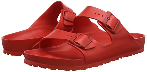 Birkenstock Unisex Arizona Essentials Slide-On Sandal, Active Red, 11-11.5 Women/9-9.5 Men, 42EU