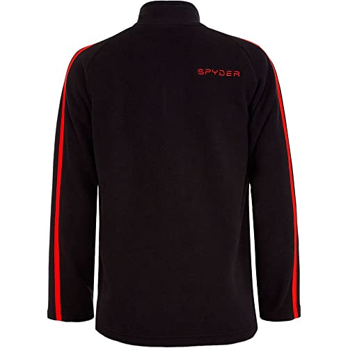 Spyder Boy's Speed Fleece Zip T-Neck (Little Kids/Big Kids) Black MD (10-12 Big Kid)