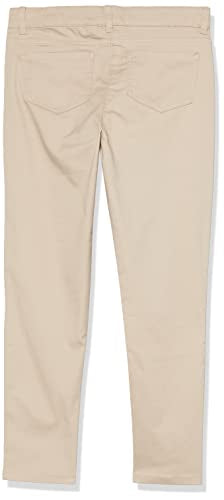 Nautica Girls' Big School Uniform Twill Skinny Pants, Comfortable Stretch Material, Wrinkle & Fade Resistant, Khaki Sateen, 14