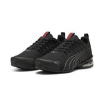 PUMA Mens Voltaic Evo Cross Trainer, PUMA Mens Black-Stormy Slate-for All Time Red, 14