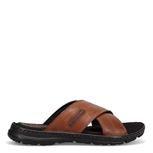 Rockport Men's Darwyn Xband Slide Sandal, Coach Brown, 9.5 W US