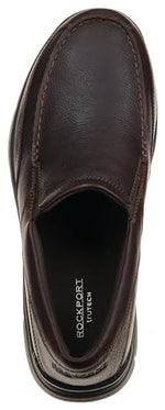 Rockport Men's Eberdon Dark Brown Leather 9 W (EE)-9 W