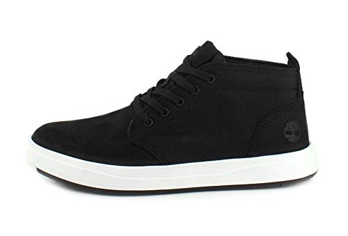 Timberland Davis Square Leather and Fabric Chukka Black Nubuck 9.5 D (M)