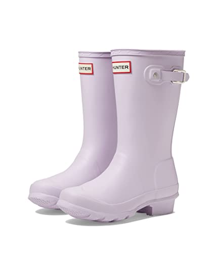 Hunter Kids Original Kids' Classic Rain Boot for Little, and Big Kid - Natural Rubber Construction, Stylish and Comfy Boots Temp Mauve 4 Big Kid M